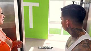 Elevator Crush With Busty Neighbor Leads To Outdoor Raw Fuck Session