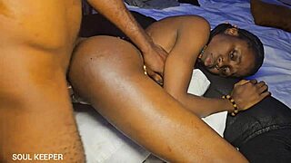 Teaching petite ebony Vera cowgirl pussy riding with vibrator toys 😈🍆