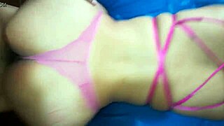 sexy curvy milf in lingerie gets fucked hard until creamy orgasm fills her big tits and ass