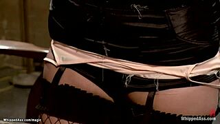 prostitute bound tight, whipped hard then deepthroated and assfucked into choking submission