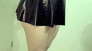 Sexy Latina Milf Secretary Strips Panties Teases Tight Anus Vagina