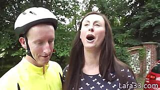 UK Milf Bent Over in Stockings Takes Anal Cumshot on Bum