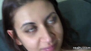 glam czech cutie teased ripped clothes pov supermarket bang