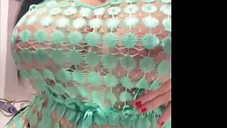 ryan smiles' huge natural titties bouncing wild outdoors in public