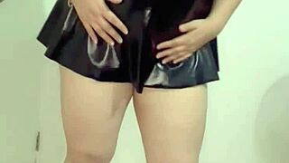 Sexy Latina Milf Secretary Strips Panties Teases Tight Anus Vagina