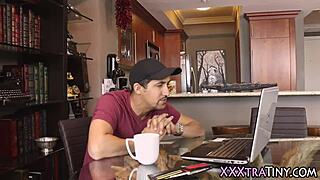 god im tiny teen chokin on monster cock ridin hard