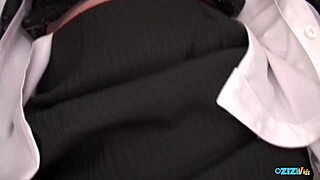 Sexy Office Bitch Bent Over Deepthroated and Doggied by Two Old Guys Rough