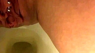 My Pretty Pierced Pussy Peeing in the Bathroom Solo