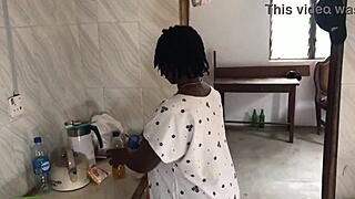 Kitchen Freestyle Sex with Sexy House Maid