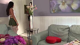 damn, cheating on my boyfriend with his brunette lesbian friend feels so wrong but her shaved pussy tastes too good to quit