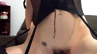 Petite Brazilian teen rides big black dildo till explosive orgasm squirt