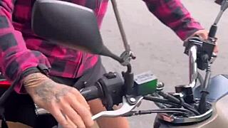 Picked up on uber moto then big cock pounds wet pussy in bedroom