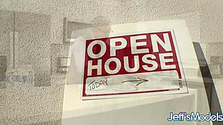 curvy blonde kimmie kaboom's big tits tempt real estate agent's cock