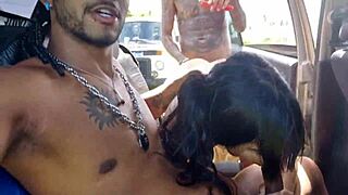 Leaked Group of Friends Go Wild in Public Latina Interracial 3some