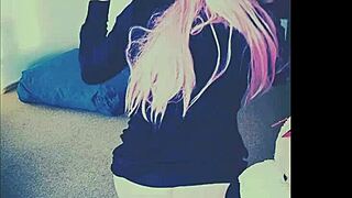 veronica daily shakes ass with dildo in crossdressing fetish fun