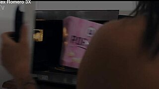 french brunette in halloween costume deepthroats monster cock then rides doggystyle