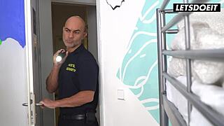 whoa lilly bella's tight pussy gets wrecked by security's huge cock 😍!!