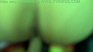 Granny's round ass bounces wildly on huge cock doggystyle