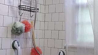 Jacking Off Watching Stepmom's Big Ass In Shower