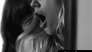 damn this horny housewife tongue fucks riley reid's pussy and ass all over house