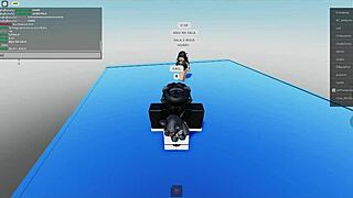 hot chick jerks off the young hung stud's massive cock