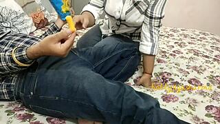 Young Slutty Stepsis Sucks Cock Voyeur Style Before Friends