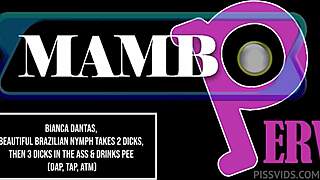 bianca dantas takes two cocks then three in her ass dap 5on1 with piss 😍🍆💦🔥