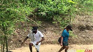 Lost University Girl Fucked Outdoors by Two Bikers in Forest All Styles Cumshot Finish