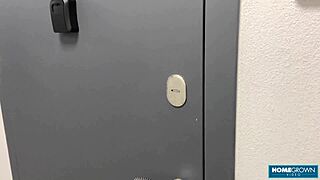 Blonde Lollipop Teases Bank Rep with Yoga Outfit Handjob into Rough Pussy Fuck Roleplay