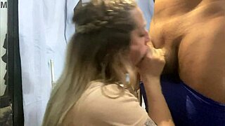 couldn't pay the tech so i ended up teasing his cock with my mouth