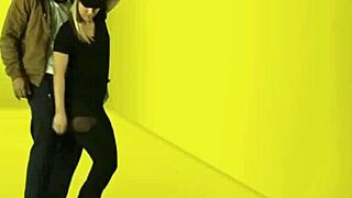 blonde's heart races riding her idol's huge black cock shaved and desperate