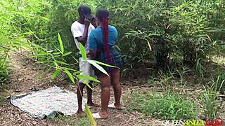 Lost University Girl Fucked Outdoors by Two Bikers in Forest All Styles Cumshot Finish