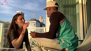 suggestive sunset creampie in la with big hairy ass interracial cowgirl squirting passionate wet pussy licking