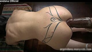 Huge toy stretches ass for deep fisting in heels