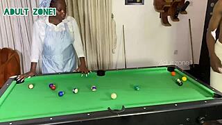 i came to say dinner's ready but boss bent me over snooker table fucked pussy hard!! 