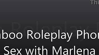 Taboo MILF Marlena masturbates during steamy roleplay phone sex