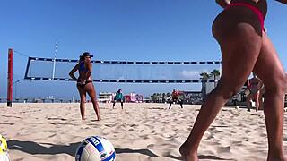 big black african ass beach volleyball booty shaking
