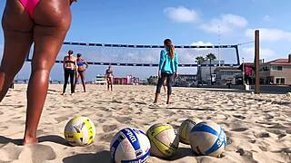 big black african ass beach volleyball booty shaking
