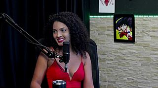 mia luz hits the pimentinhas swing house, loves filming for brasileirinhas on sheer red with group interracial fun.