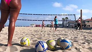 big black african ass beach volleyball booty shaking