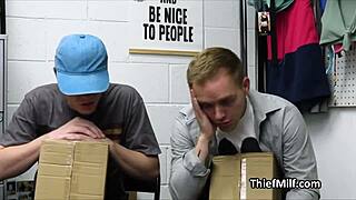 mature milf housewife sneaks blowjob on officer's cock while spied on hidden cam