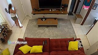 naughty milf greets delivery guy sucks his big cock till creampie inside