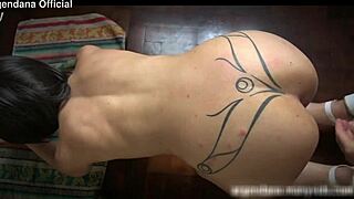 Huge toy stretches ass for deep fisting in heels