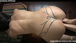 Huge toy stretches ass for deep fisting in heels