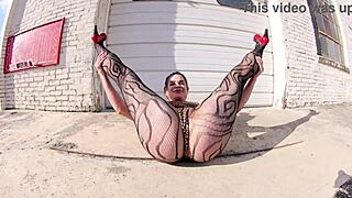 i love flashing my huge thong bodysuit ass walking the docks