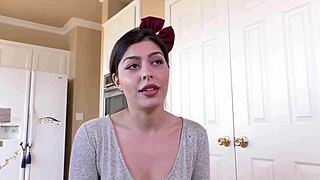 this cute chick drops to her knees for the sloppiest rough blowjob ever