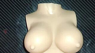 Dolly begs double penetration cum on tits