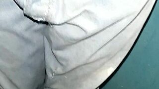 jeans diaper wetting builds to multiple shaking orgasms