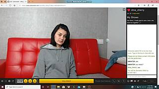 russian camgirl fingers pussy cums hard live