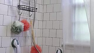 Jacking Off Watching Stepmom's Big Ass In Shower